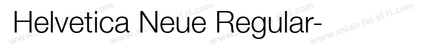 字体 Helvetica Neue Regular字体转换